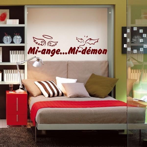 Exemple de stickers muraux: Mi ange - Mi dmon